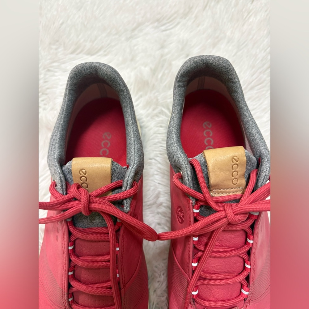 Ecco Men's Red and Gray Sneakers - Picture 3 of 9